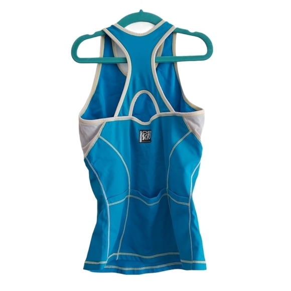 De Soto Triathlon Femme Blue Cycling Tank Top - Picture 2 of 7